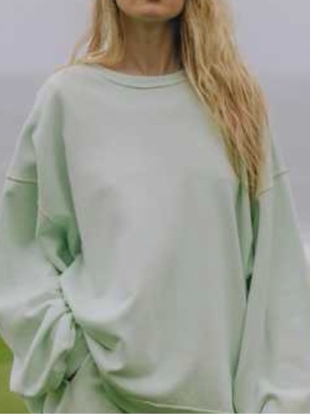 SOLD OUT NWT Daily Drills Oversized Crewneck Sweatshirt in Pale Mint